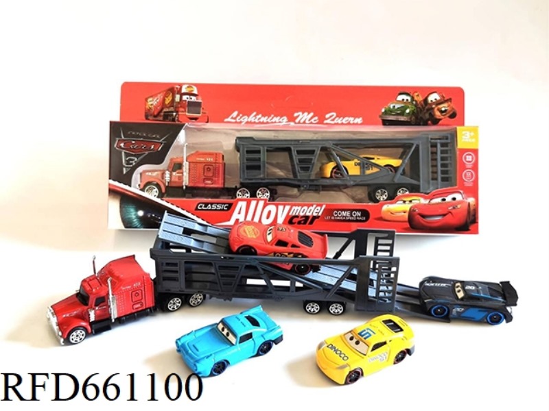CARS 1:64 ALLOY CAR TRACTOR WITH A SINGLE CAR TAXI FUNCTION OF MULTIPLE MIXED