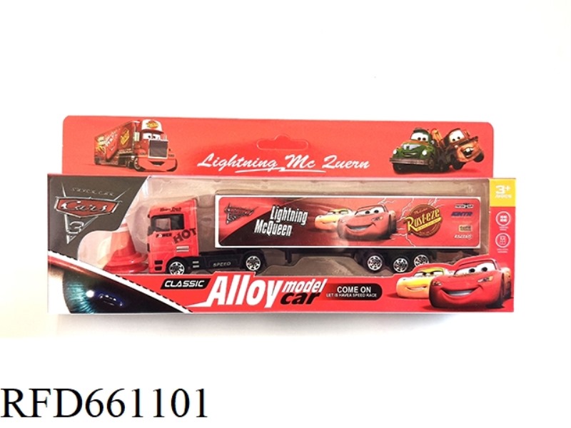 CARS 1:64 ALLOY TRAILER WITH ROADBLOCK DRIVER TAXI FUNCTION