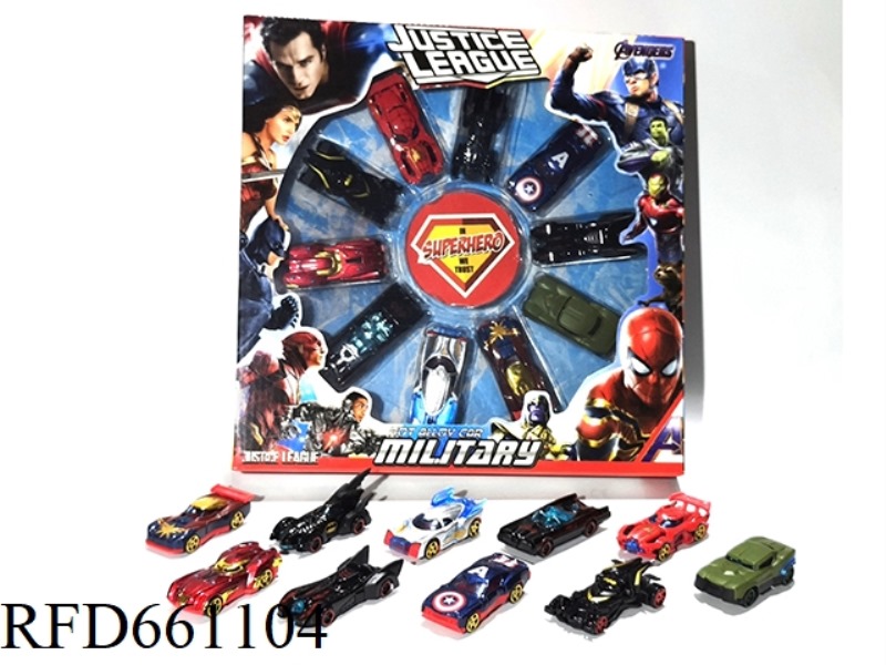AVENGERS/BATMAN 1:64 ALLOY CAR 10-PIECE SET (MULTIPLE MODELS MIXED)