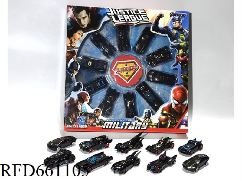 BATMAN 1:64 ALLOY CAR 10 SETS (MULTIPLE MODELS MIXED)
