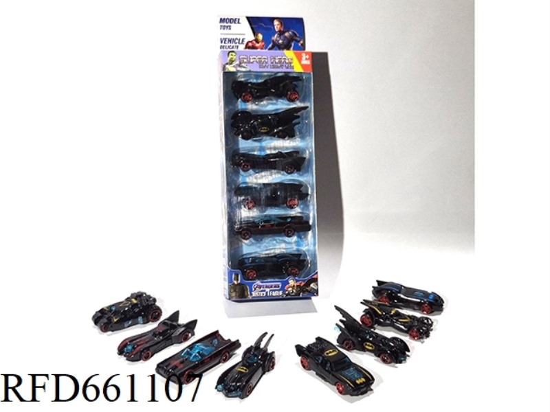 BATMAN 1:64 ALLOY CAR 6 SETS (MULTIPLE MODELS MIXED)