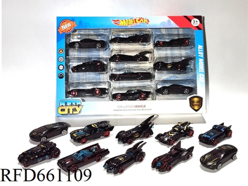 BATMAN 1:64 ALLOY CAR 10 SETS OF MULTIPLE MODELS MIXED