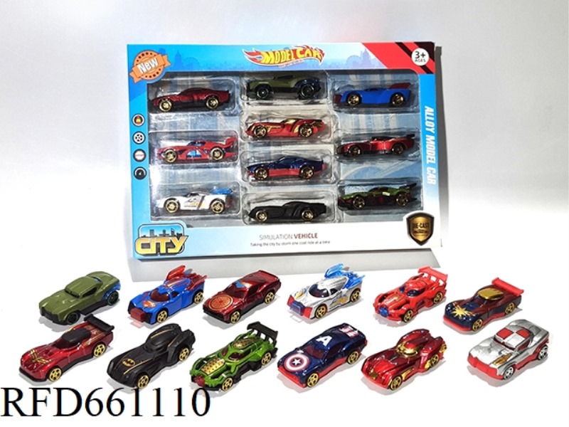 AVENGERS/JUSTICE LEAGUE 1:64 ALLOY CAR 10 SETS OF MULTIPLE MODELS MIXED