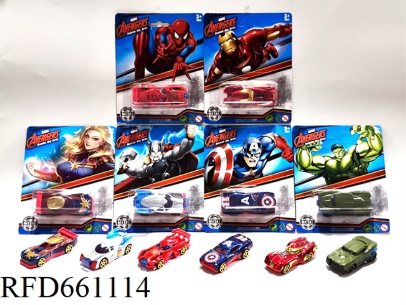 AVENGERS ALLOY CAR 1:64 SINGLE PACK MULTIPLE MIXED