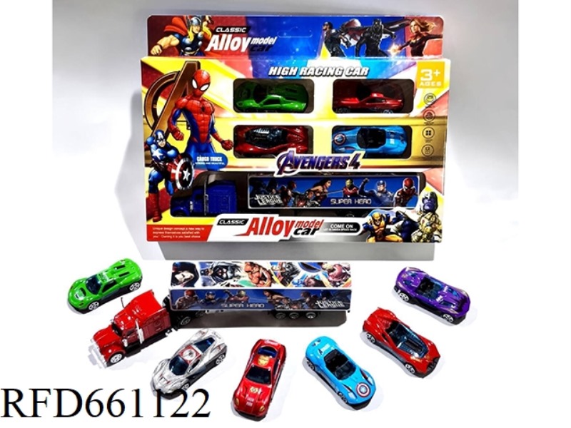 AVENGERS METAL 1:64 MIXED WITH GOLD TOW TEAM CARS