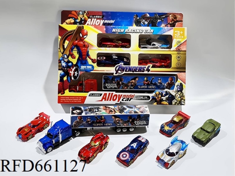 AVENGERS METAL 1:64 MIXED WITH GOLD TOW TEAM CARS