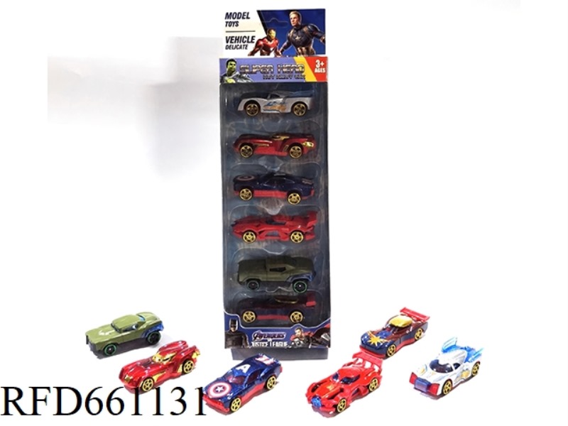 AVENGERS ALLOY CAR 6 SETS (MULTIPLE MODELS MIXED)