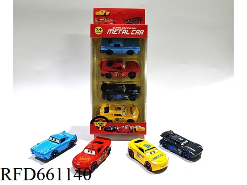 CARS 1:64 ALLOY CAR 4-PIECE SET