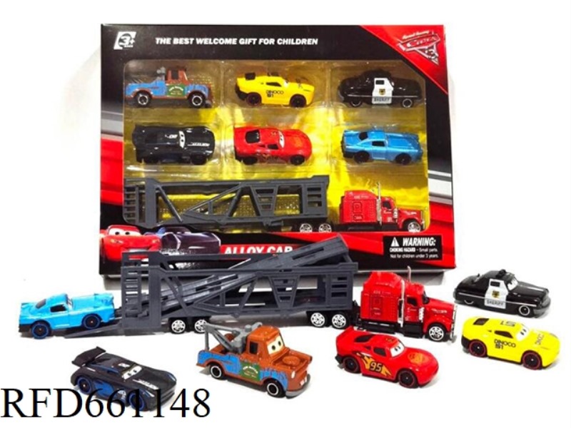 AUTO GENERAL ALLOY CAR 1:64 WITH TOW HEAD TEAM 7 SETS