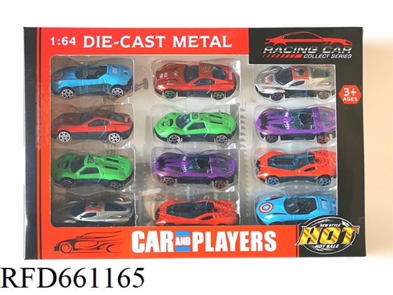AVENGERS 1:64 ALLOY SCOOTER 12-PIECE SET