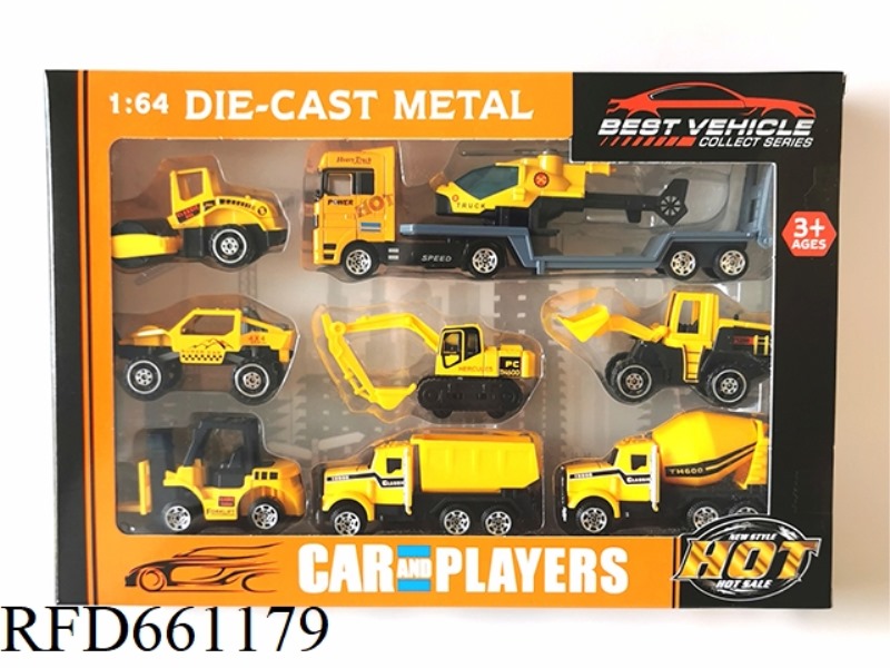 1:64 ALLOY TAXI ENGINEERING TRUCK WITH TRACTOR AIRCRAFT SET 9 ONLY