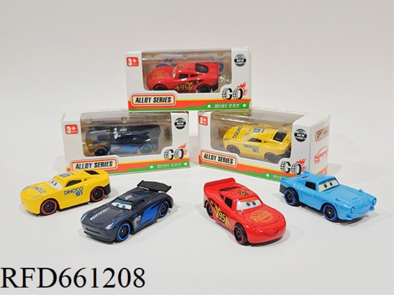 CARS 1:64 ALLOY SPORTS CAR GLIDE FUNCTION 4 MIXED