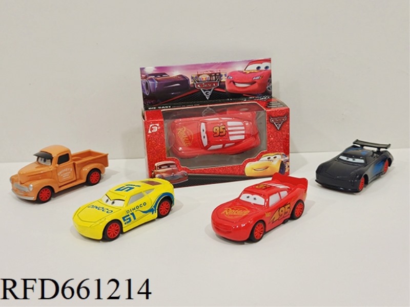 CARS 1:60 ALLOY CAR PULL BACK FUNCTION 4 MIXED