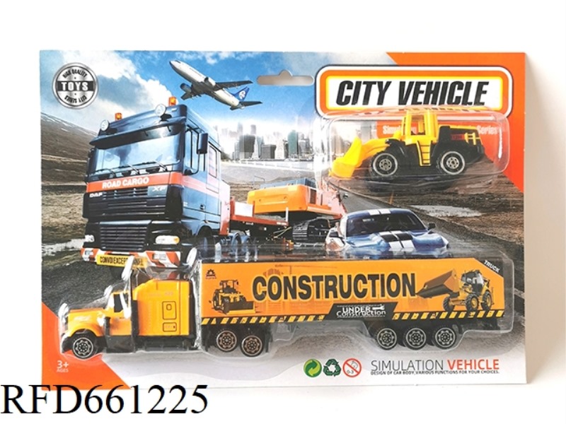 1:64 ALLOY SLIDING TRACTOR WITH BULLDOZER