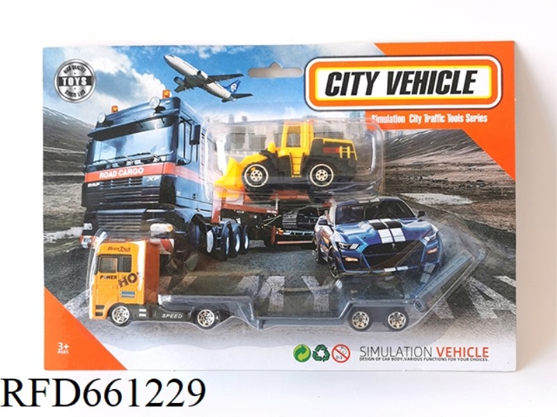 1:64 ALLOY SLIDING TRACTOR WORKS WITH GOLD BULLDOZER