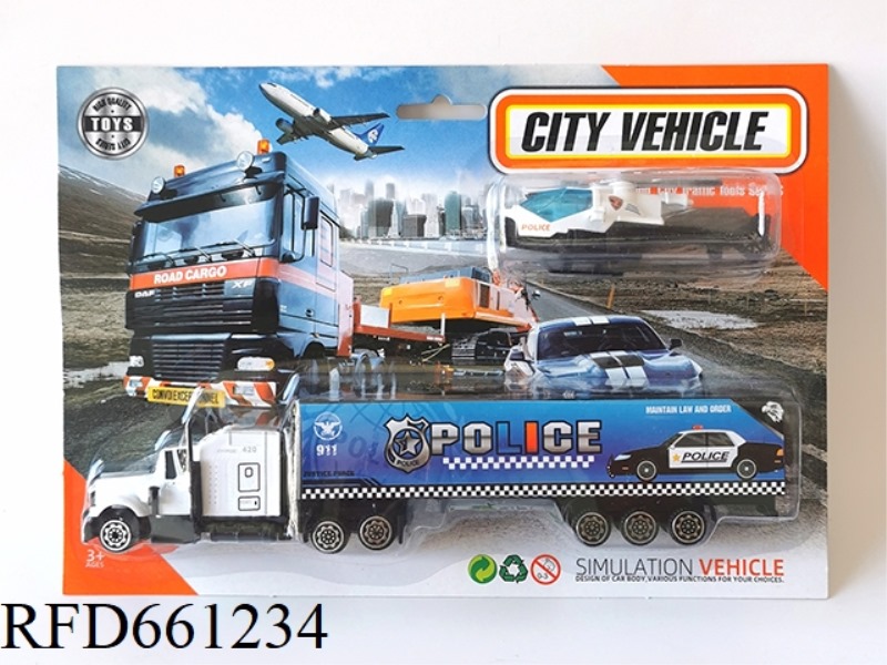 1:64 ALLOY SLIDING TRACTOR MILITARY CONTAINER TRUCK