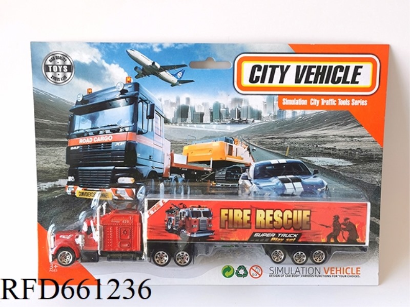 1:64 ALLOY SLIDING TRACTOR MILITARY CONTAINER TRUCK