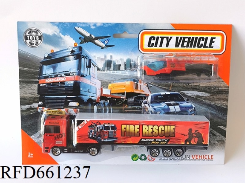 1:64 ALLOY SLIDING TRACTOR WITH GOLD AIRCRAFT