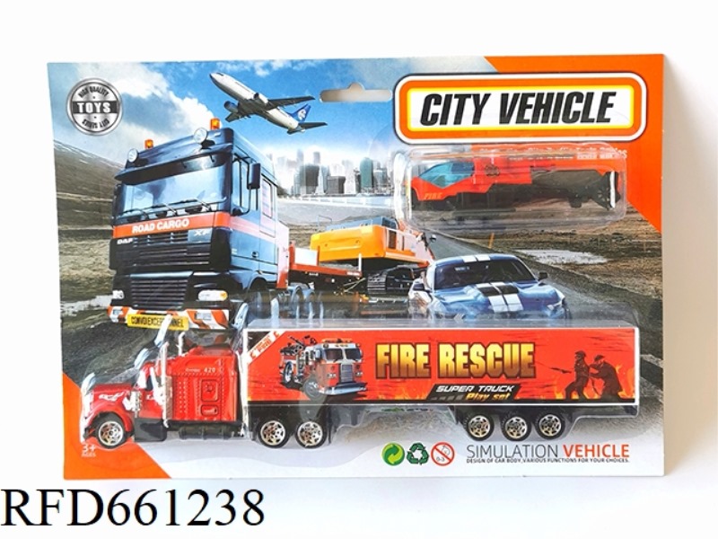 1:64 ALLOY SLIDING TRACTOR WITH GOLD AIRCRAFT