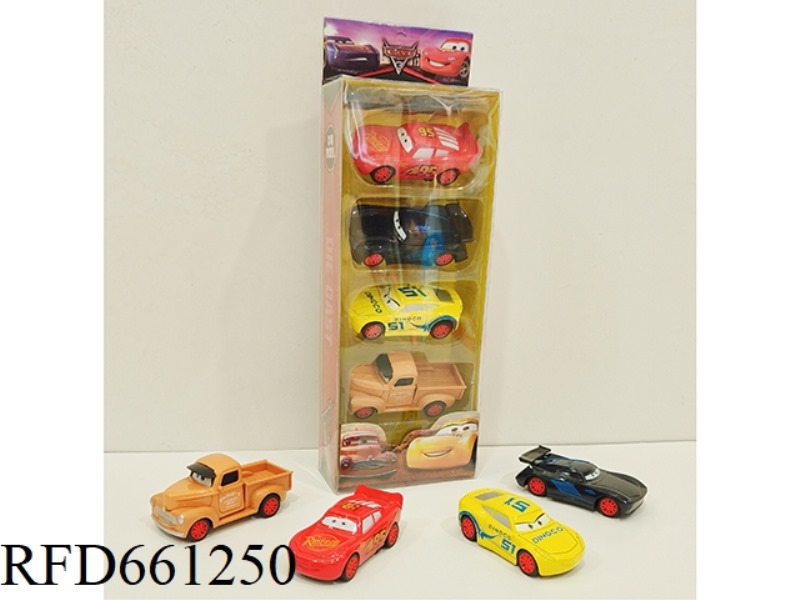 CARS 1:60 PULL-BACK 4 ONLY