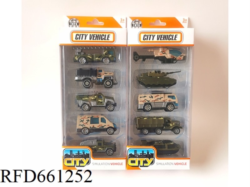 1:64 ALLOY TAXI MILITARY VEHICLE/AIRCRAFT 5 SETS 2 MIXED