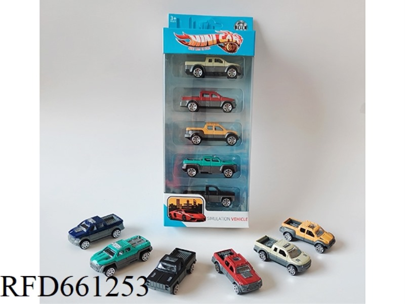 1:64 ALLOY SLIDING PICKUP TRUCK /5 SETS OF 6 MODELS MIXED