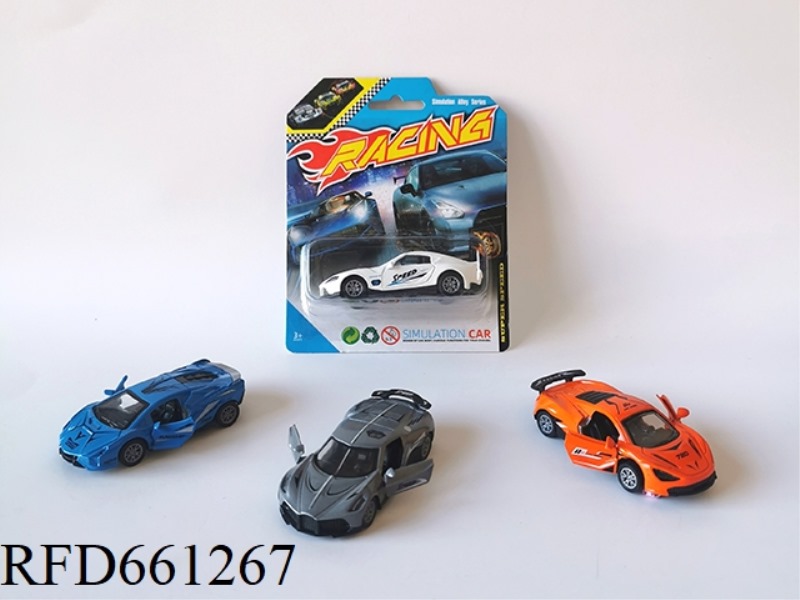 1:60 ALLOY PULL-BACK DOUBLE DOOR MODEL SPORTS CAR 4 MIXED