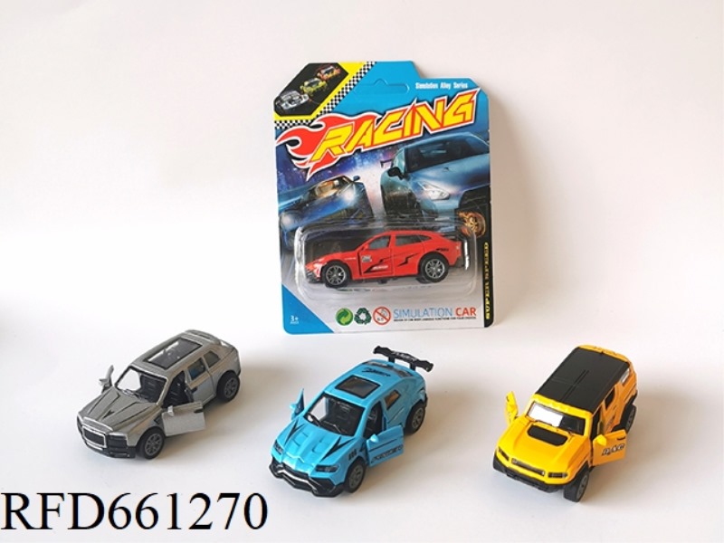 1:60 ALLOY PULL-BACK DOUBLE DOOR MODEL SPORTS CAR 4 MIXED