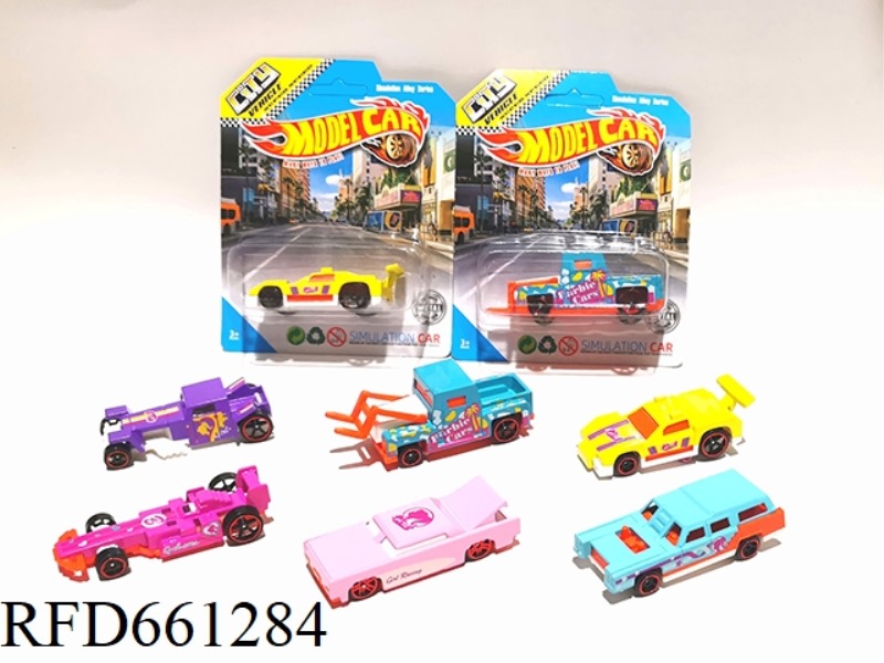 1:64 ALLOY BARBIE CAR GLIDE FUNCTION 6 MIXED