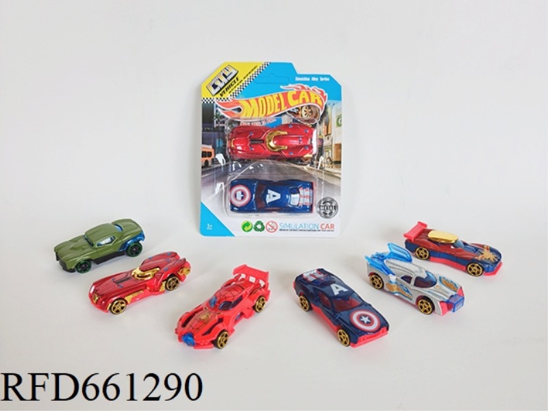 AVENGERS 1:64 ALLOY CAR 2 ONLY EQUIPPED WITH TAXI FUNCTION 3 MIXED