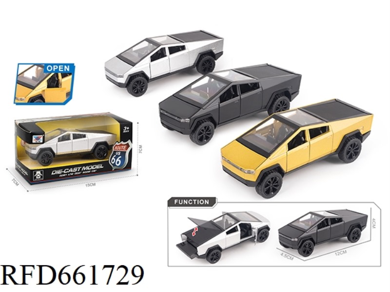 1:32 TESLA PICKUP THREE-DOOR BOILBACK ALLOY MODEL
