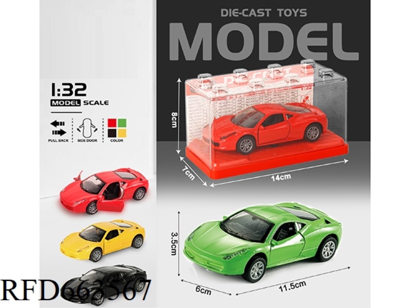 1:32 SIMULATION FERRARI BOOMERANG CAR TWO DOORS OPEN