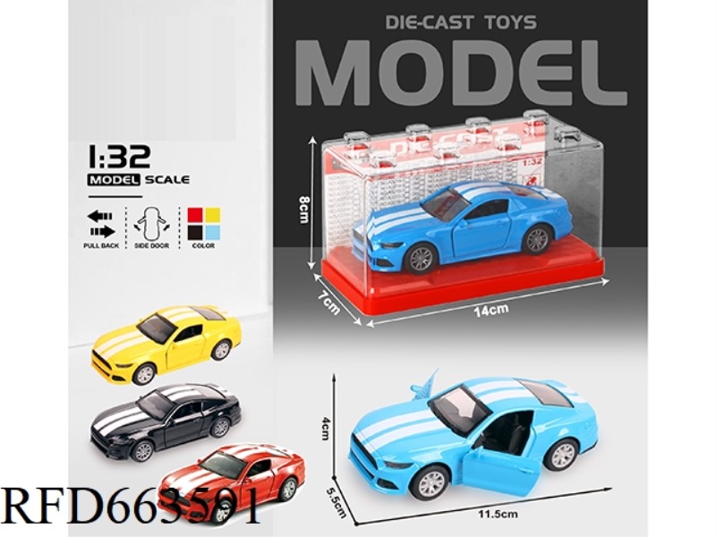 1:32 SIMULATION MUSTANG BOOMERANG ALLOY CAR TWO DOORS