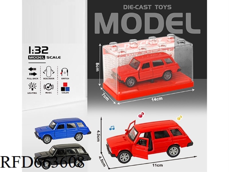 1:32 SIMULATION LADA OFF-ROAD BOILBACK ALLOY CAR WITH TWO DOORS WITH LIGHTS AND MUSIC