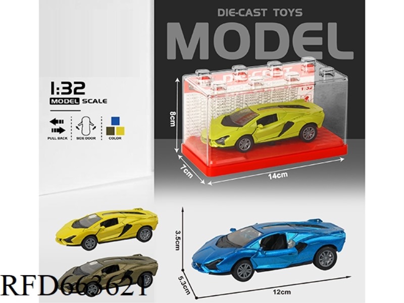 1:32 SIMULATION LAMBORGHINI LIGHTNING BOOMERANG CAR TWO DOORS