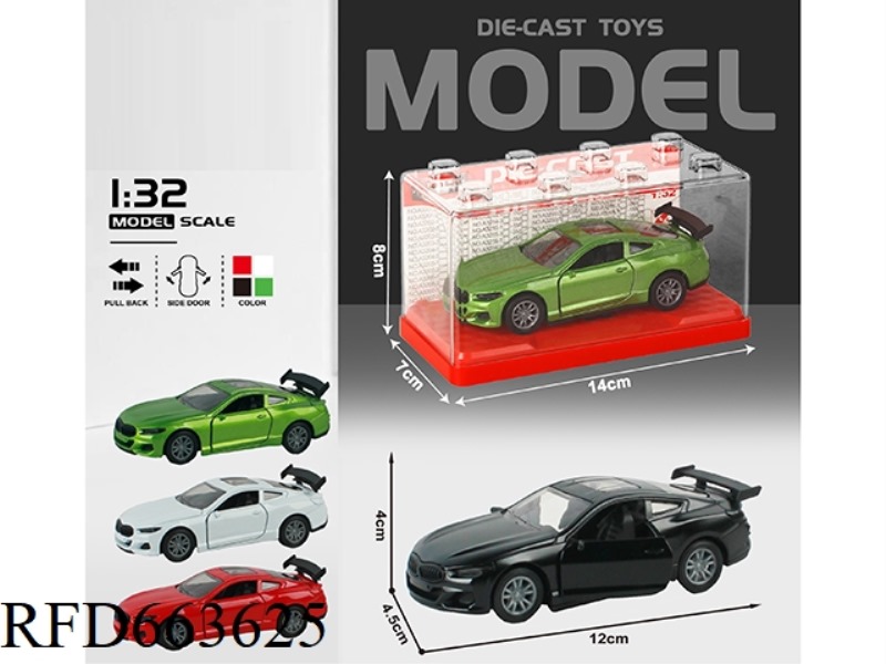 1:32 SIMULATION BMW M6 PULL-BACK ALLOY CAR TWO DOORS