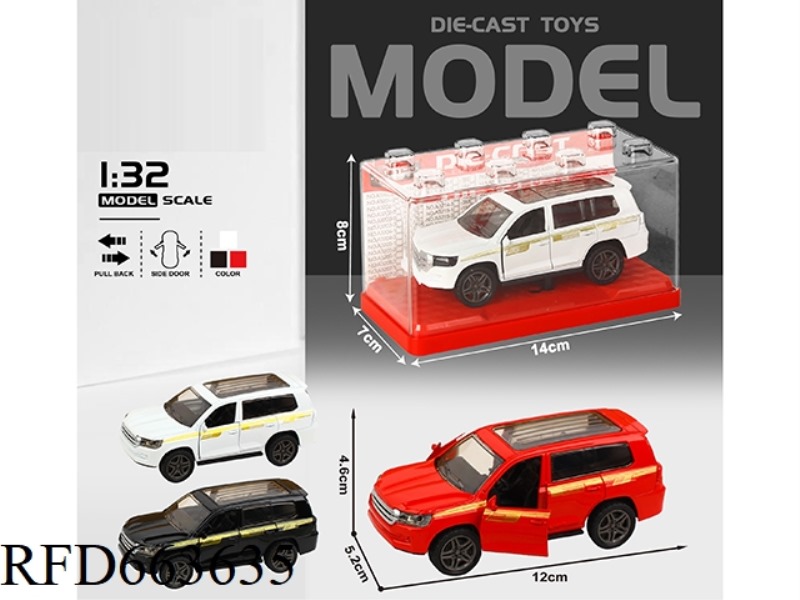 1:32 SIMULATION OF 18 TOYOTA LANKU LUZE PULL-BACK ALLOY CAR TWO DOORS