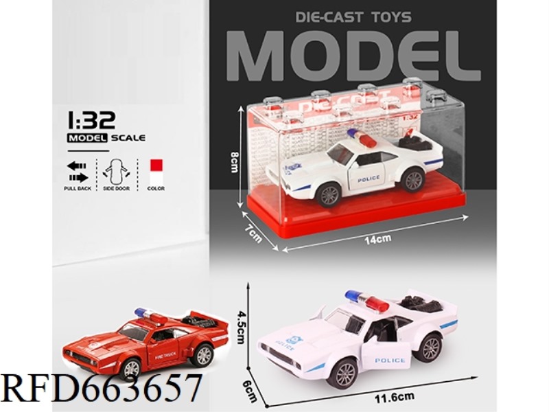 1:32 SIMULATION DODGE A POLICE CAR BOILBACK ALLOY CAR TWO DOORS