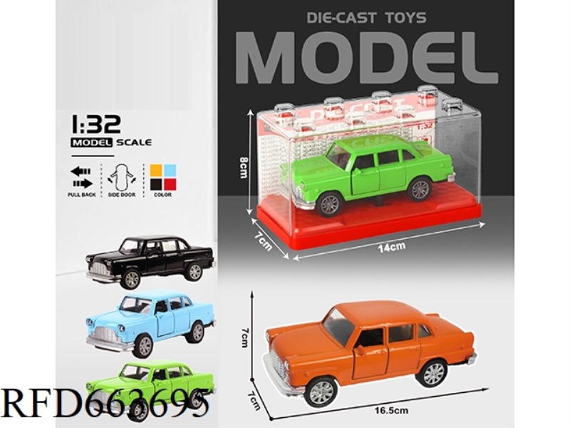 1:32 SIMULATION CHEVROLET CLASSIC CAR BOILBACK METAL CAR TWO DOORS