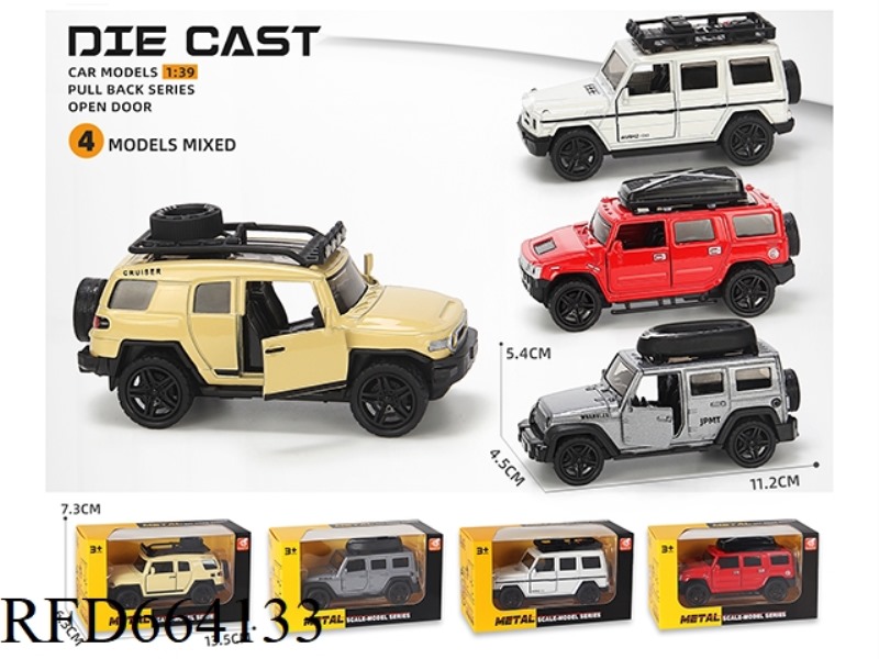 ALLOY PULL-BACK SOUND AND LIGHT DOOR OFF-ROAD MODEL (1:39)