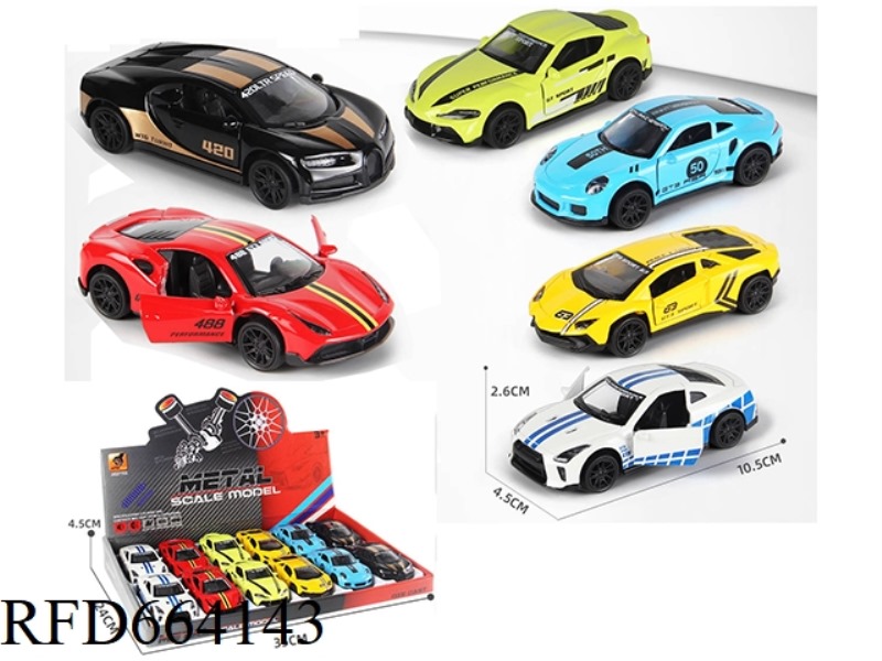 ALLOY MODEL PULL-BACK OPEN CIRCUIT SPORTS CAR (1:43)