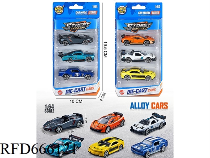 1:64 SLIDING ALLOY CAR