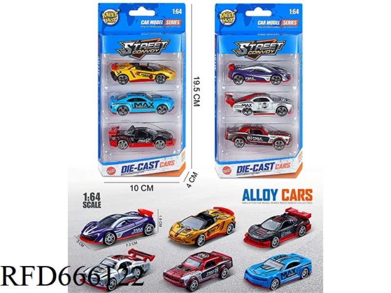 1:64 SLIDING ALLOY CAR