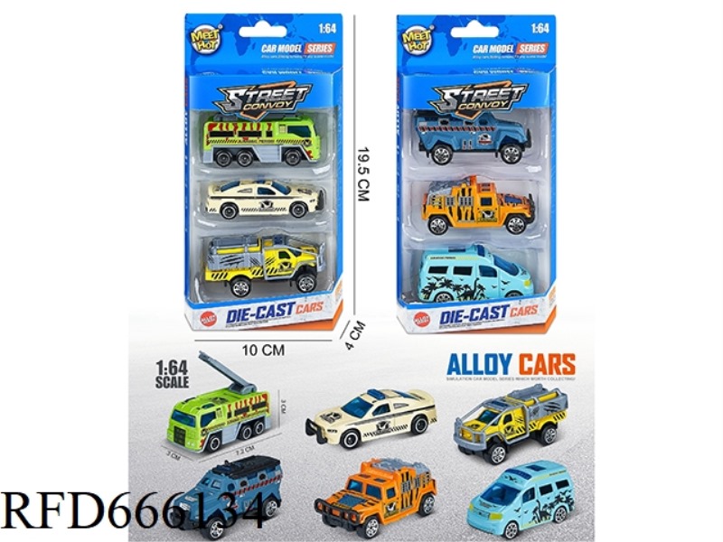 1:64 SLIDING ALLOY CAR