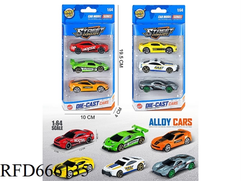 1:64 SLIDING ALLOY CAR
