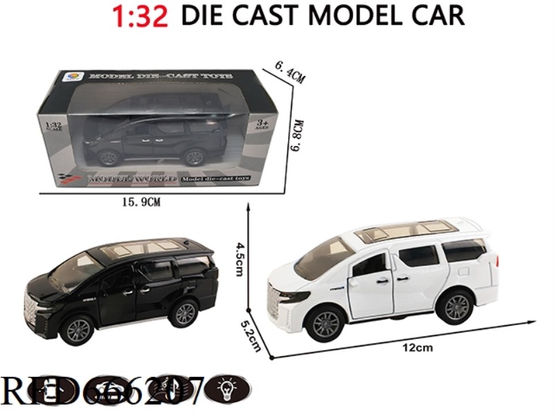 1:32 SIMULATE THE 2021 ELFA TWO-DOOR PULLBACK ALLOY CAR WITH LIGHTS AND MUSIC