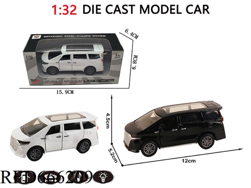 1:32 SIMULATE THE 2024 ELFA TWO-DOOR PULLBACK ALLOY CAR WITH LIGHTS AND MUSIC