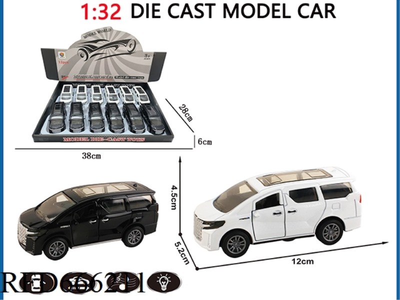 1:32 SIMULATE THE 2021 ELFA TWO-DOOR PULLBACK ALLOY CAR WITH LIGHTS AND MUSIC (12 CARS)