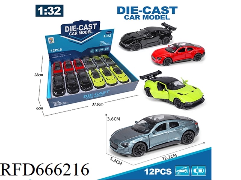 1:32 SIMULATED TWO-DOOR PULLBACK ALLOY CAR