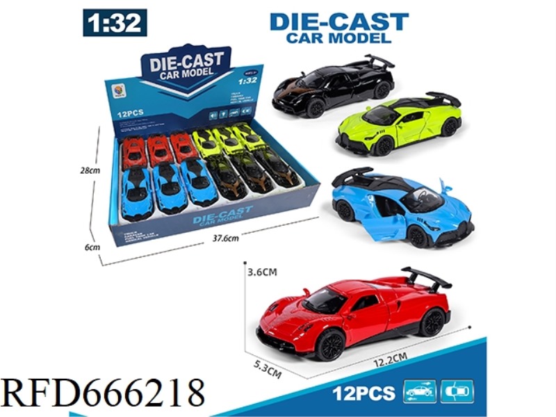 1:32 SIMULATED TWO-DOOR PULLBACK ALLOY CAR